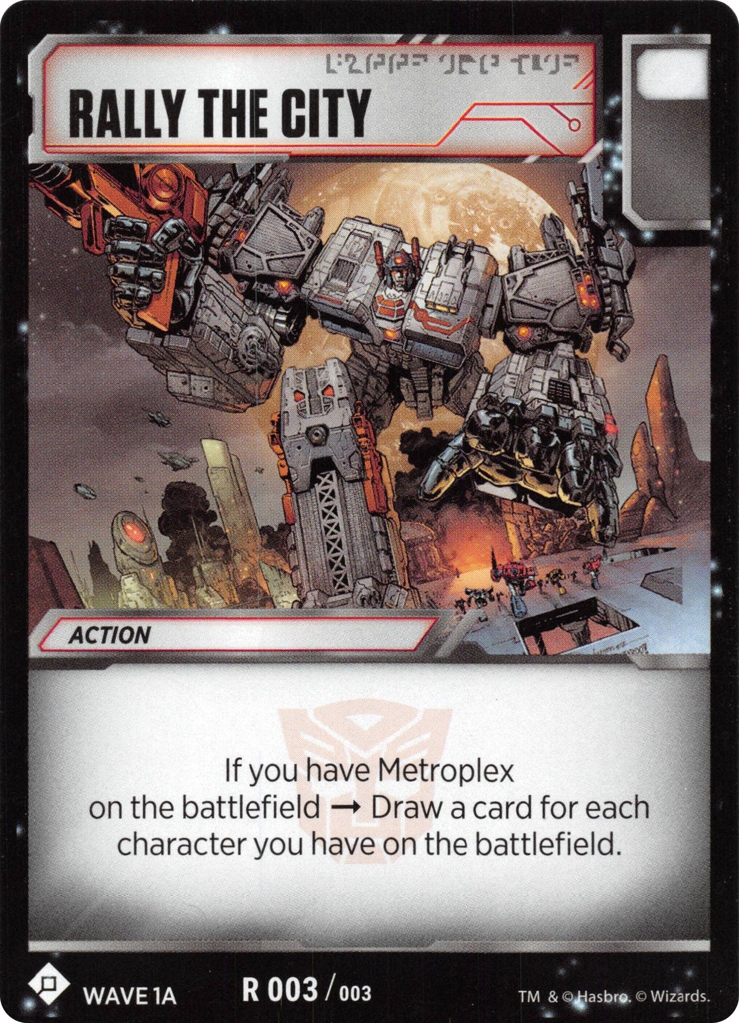 Rally the City (Wave 1A - Metroplex) (3) [TRW1] - Transformers TCG Single