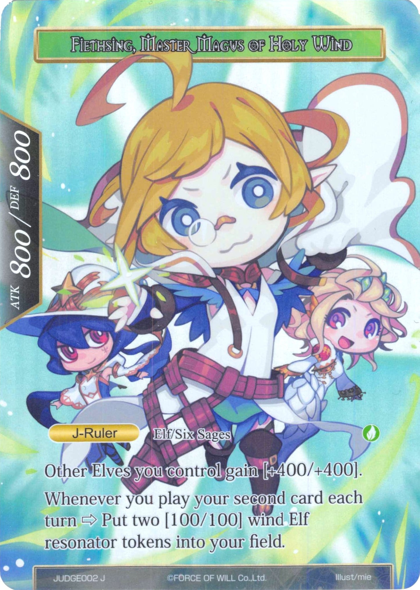 Fiethsing Six Sage of Wind // Fiethsing Master Magus of Holy Wind (Judge Promo) (2) [PRO] - Force of Will Single