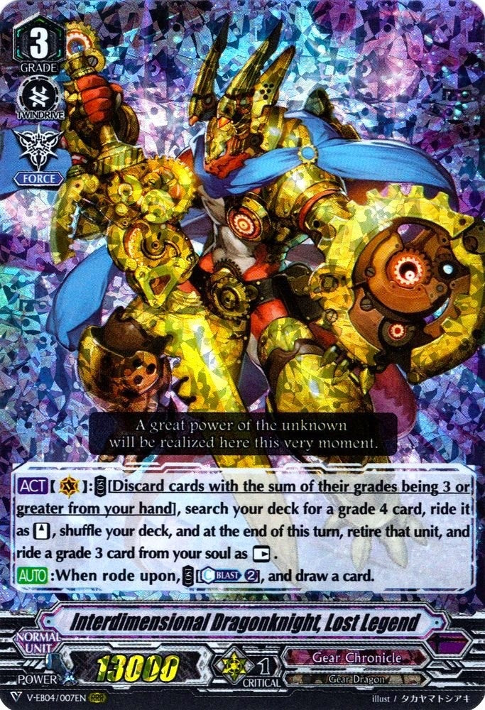 Interdimensional Dragonknight Lost Legend (4007) [V-EB04] - Cardfight Vanguard Single