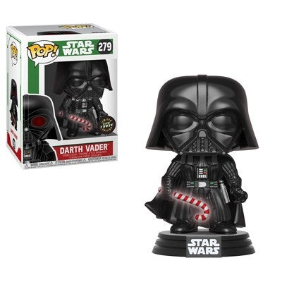 Star Wars: Holiday - Darth Vader (w/Cane) (Bobble-Head) (Glow in the Dark) (Limited Edition Chase) (279) [POP!] - Funko