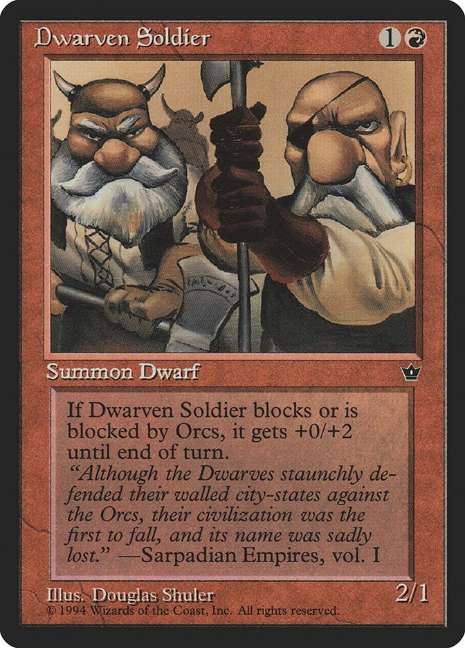 Dwarven Soldier (Shuler) [FEM] - MTG Single
