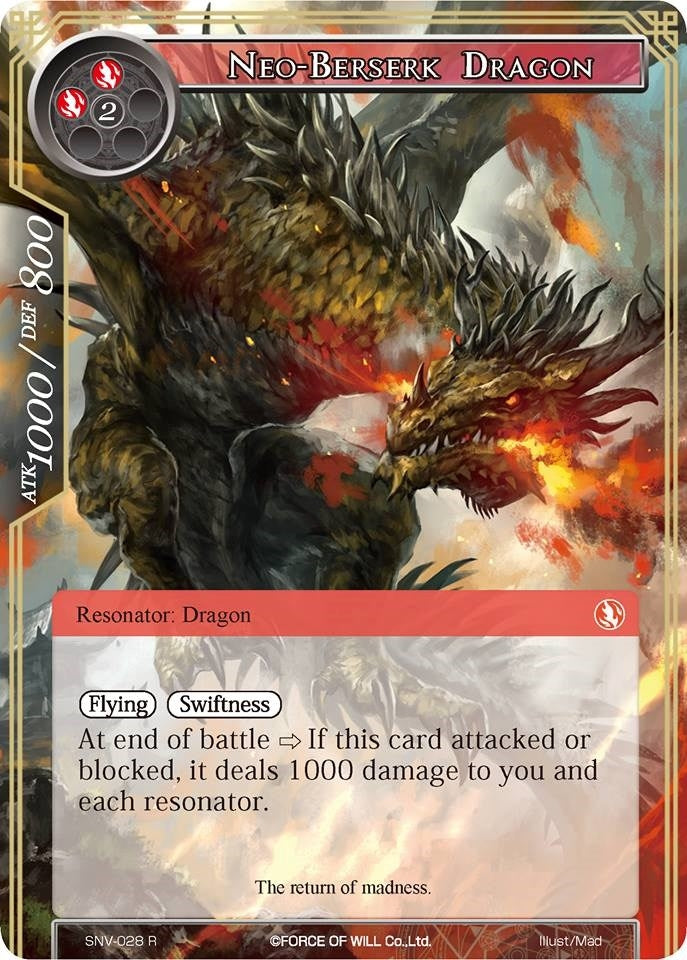 Neo-Berserk Dragon (28) [SNV] - Force of Will Single