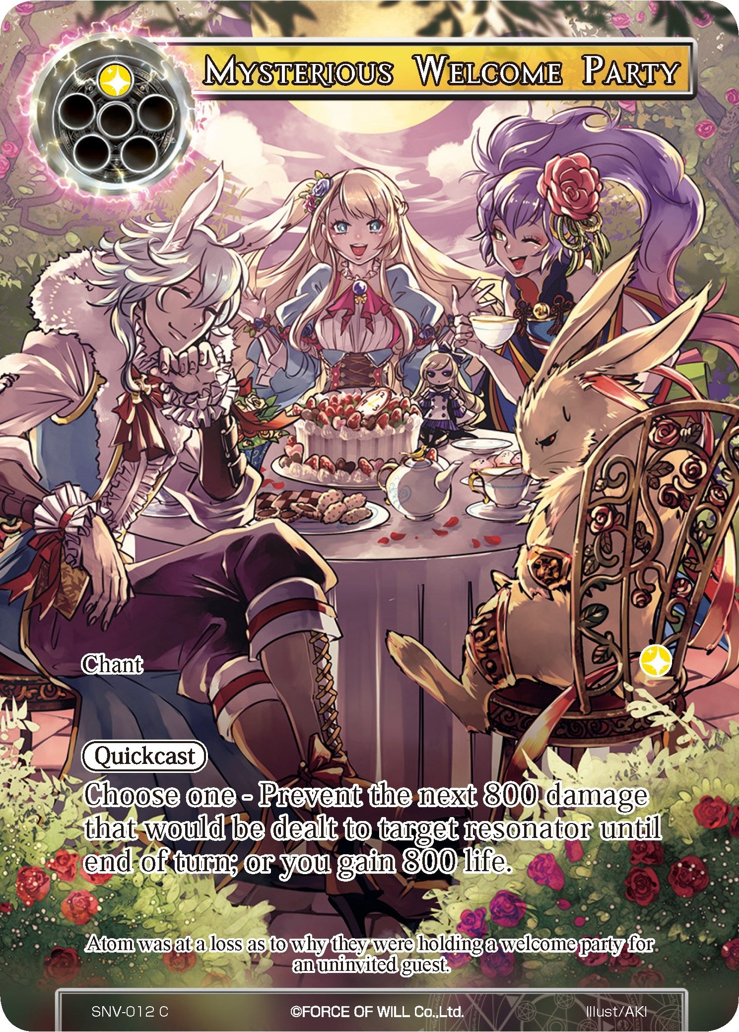 Mysterious Welcome Party (Full Art) (12) [SNV] - Force of Will Single