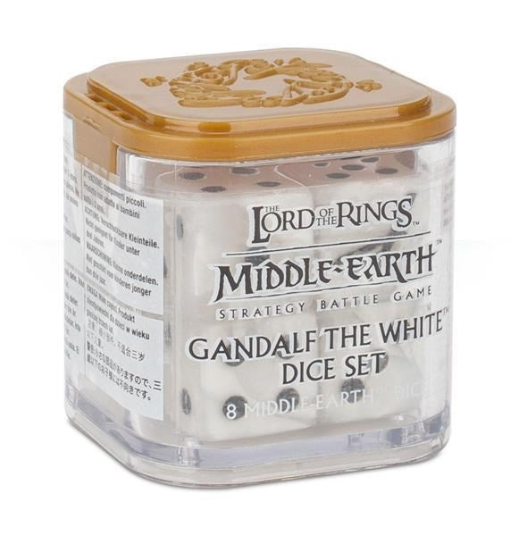 Lord of the Rings: Gandalf the White Dice (8-Pack) [ACCS] - Warhammer Game Accessories Sealed