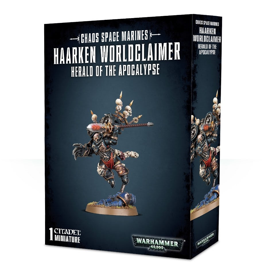 Warhammer: 40K - Chaos Space Marines: Haarken Worldclaimer Herald of the Apocalypse [PLAS] - Warhammer Box Sets Sealed
