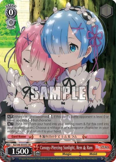 Canopy-Piercing Sunlight Rem & Ram (SR) (46035) [RZ/S46] - Weiss Schwarz Single