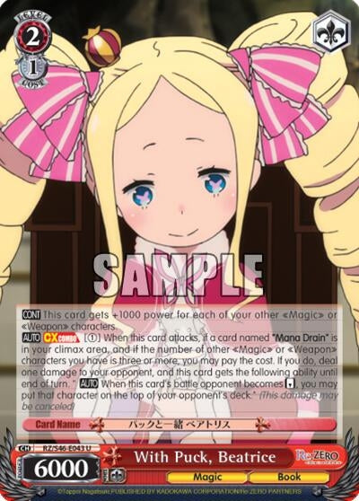 With Puck Beatrice (46043) [RZ/S46] - Weiss Schwarz Single