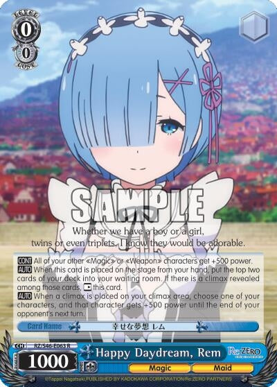 Happy Daydream Rem (46063) [RZ/S46] - Weiss Schwarz Single