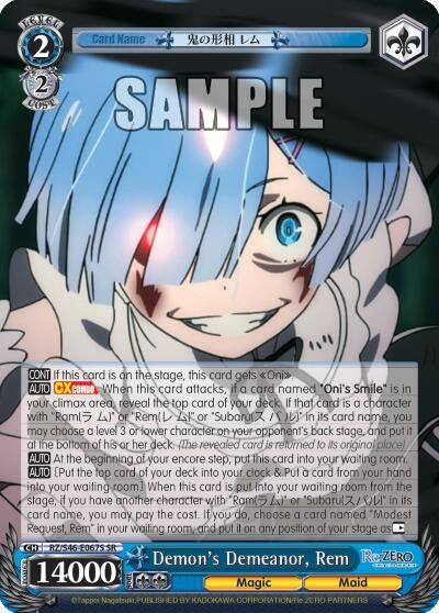 Demon’s Demeanor Rem (SR) (46067) [RZ/S46] - Weiss Schwarz Single