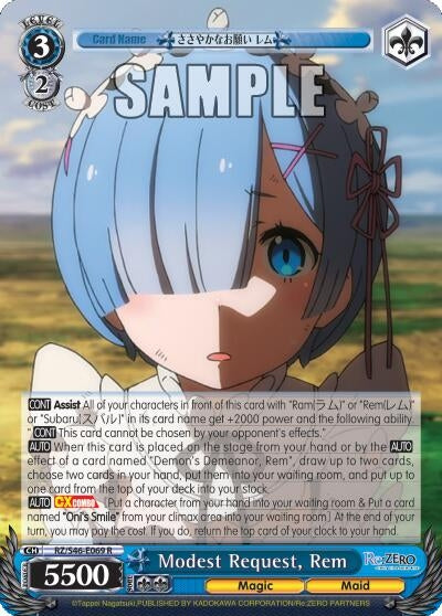 Modest Request Rem (46069) [RZ/S46] - Weiss Schwarz Single