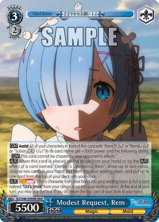 Modest Request Rem (RRR) (46069) [RZ/S46] - Weiss Schwarz Single