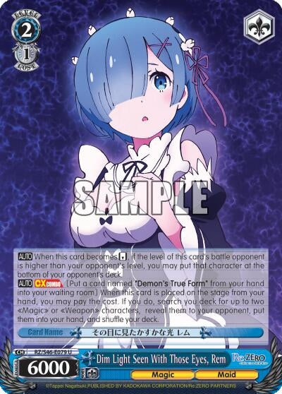 Dim Light Seen With Those Eyes Rem (46079) [RZ/S46] - Weiss Schwarz Single