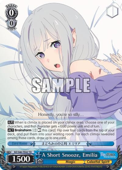 A Short Snooze Emilia (4642) [RZ/S46] - Weiss Schwarz Single