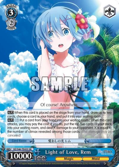 Light of Love Rem (SR) (4643) [RZ/S46] - Weiss Schwarz Single