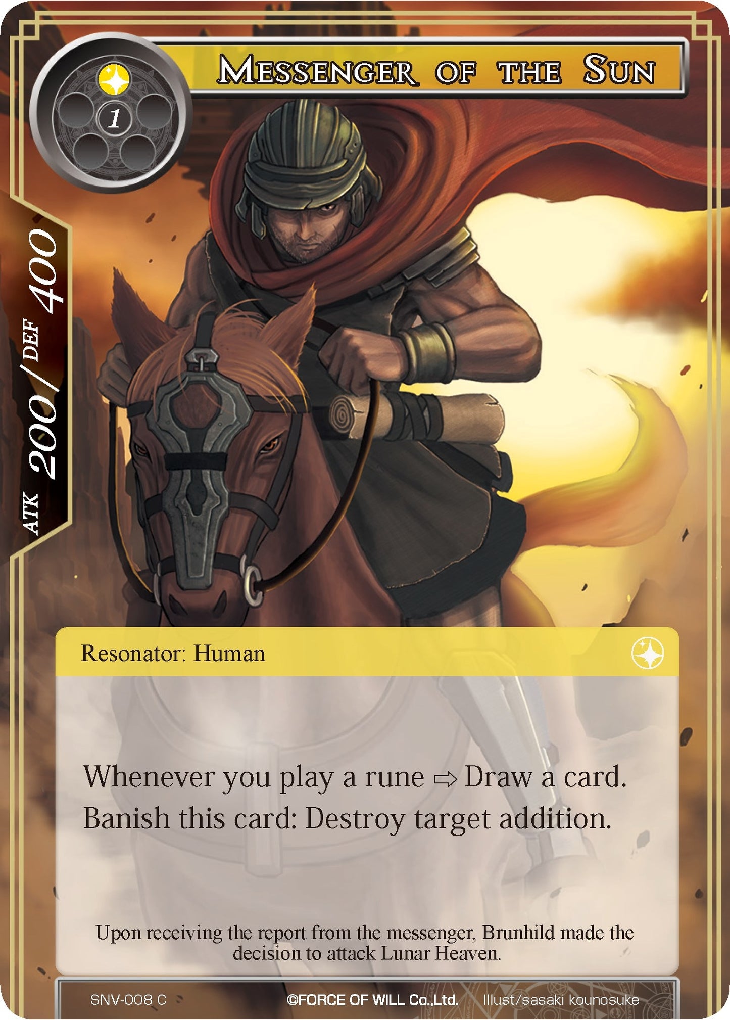 Messenger of the Sun (8) [SNV] - Force of Will Single
