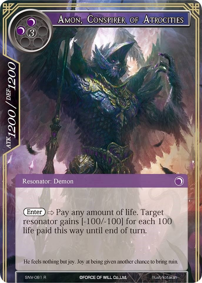 Amon Conspirer of Atrocities (81) [SNV] - Force of Will Single