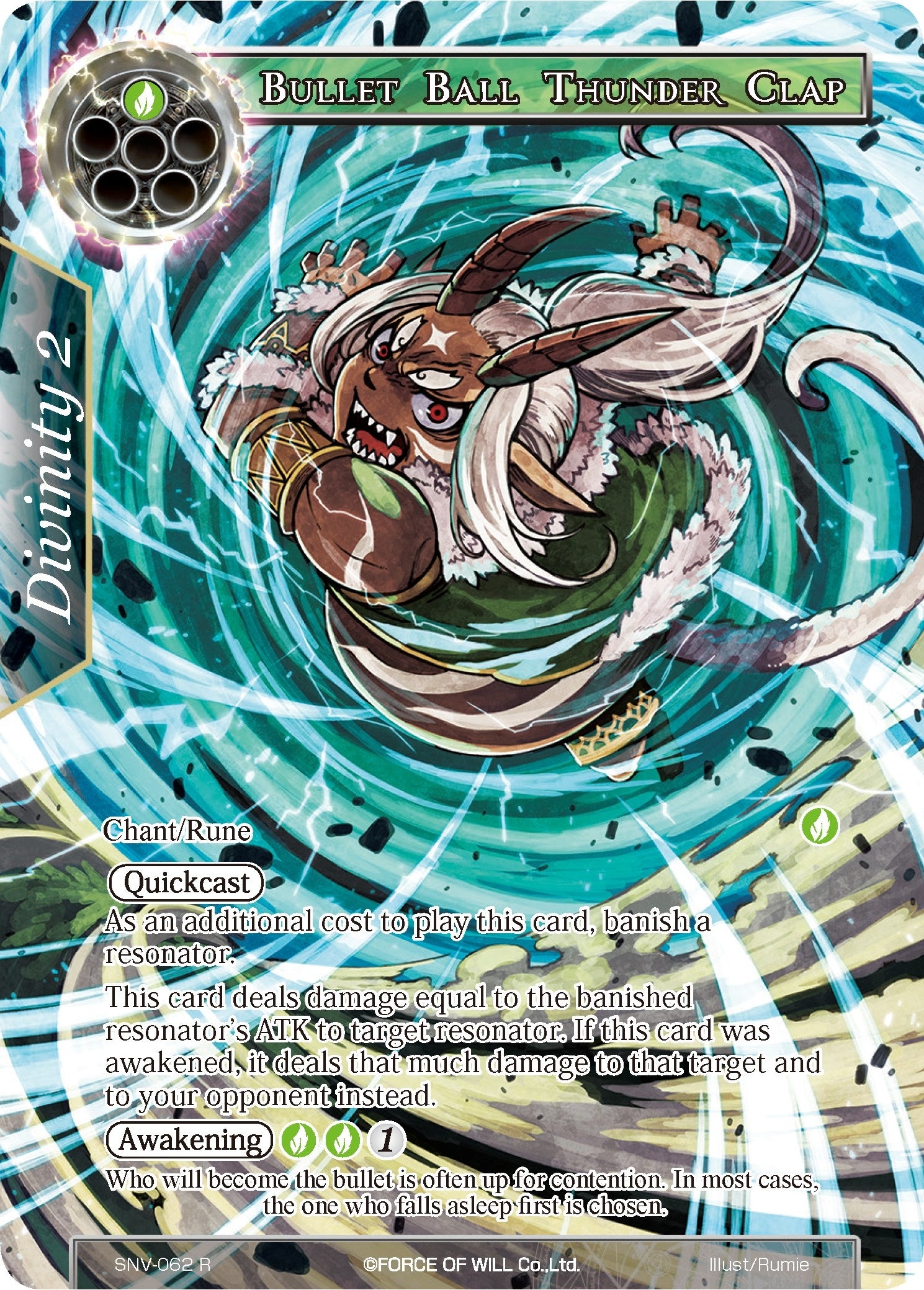 Bullet Ball Thunder Clap (Full Art) (62) [SNV] - Force of Will Single