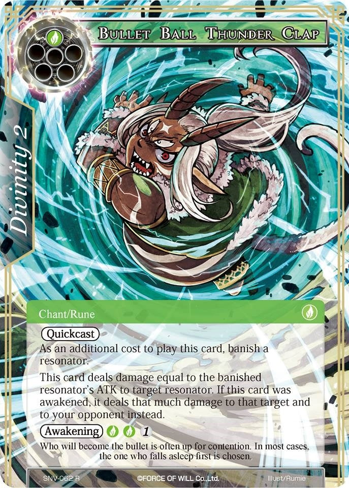 Bullet Ball Thunder Clap (62) [SNV] - Force of Will Single