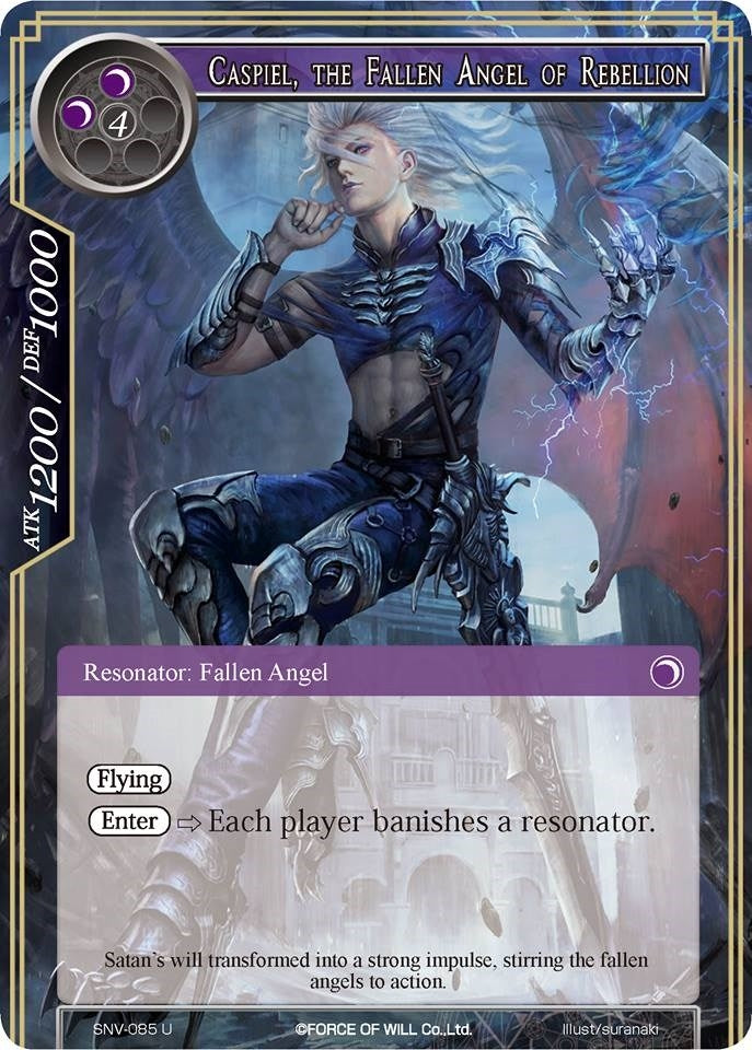 Caspiel the Fallen Angel of Rebellion (85) [SNV] - Force of Will Single