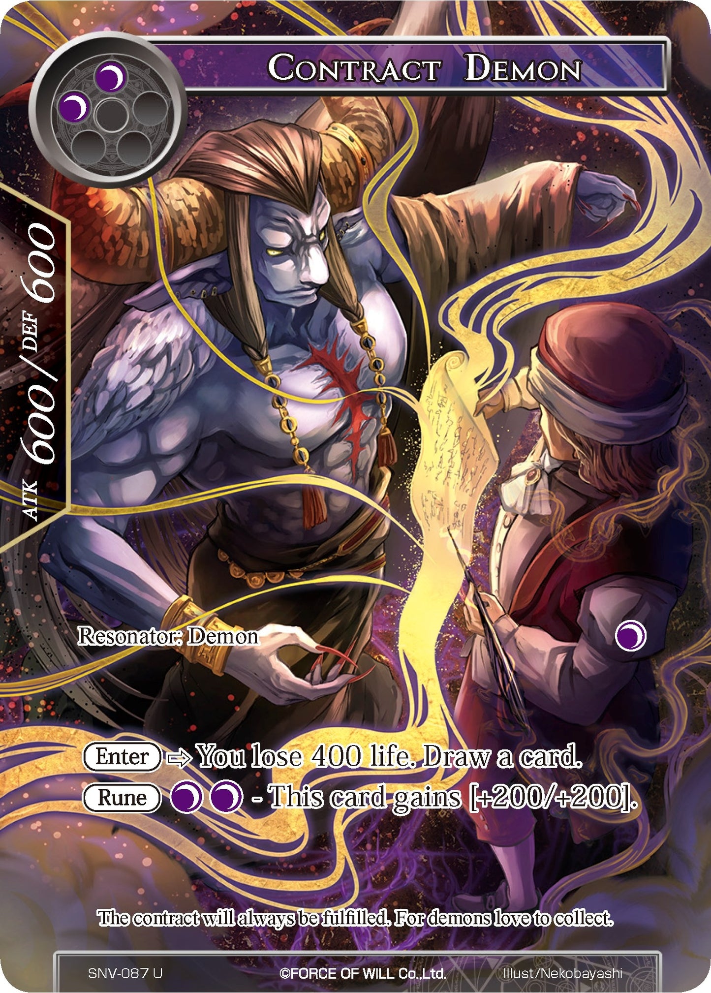 Contract Demon (Full Art) (87) [SNV] - Force of Will Single