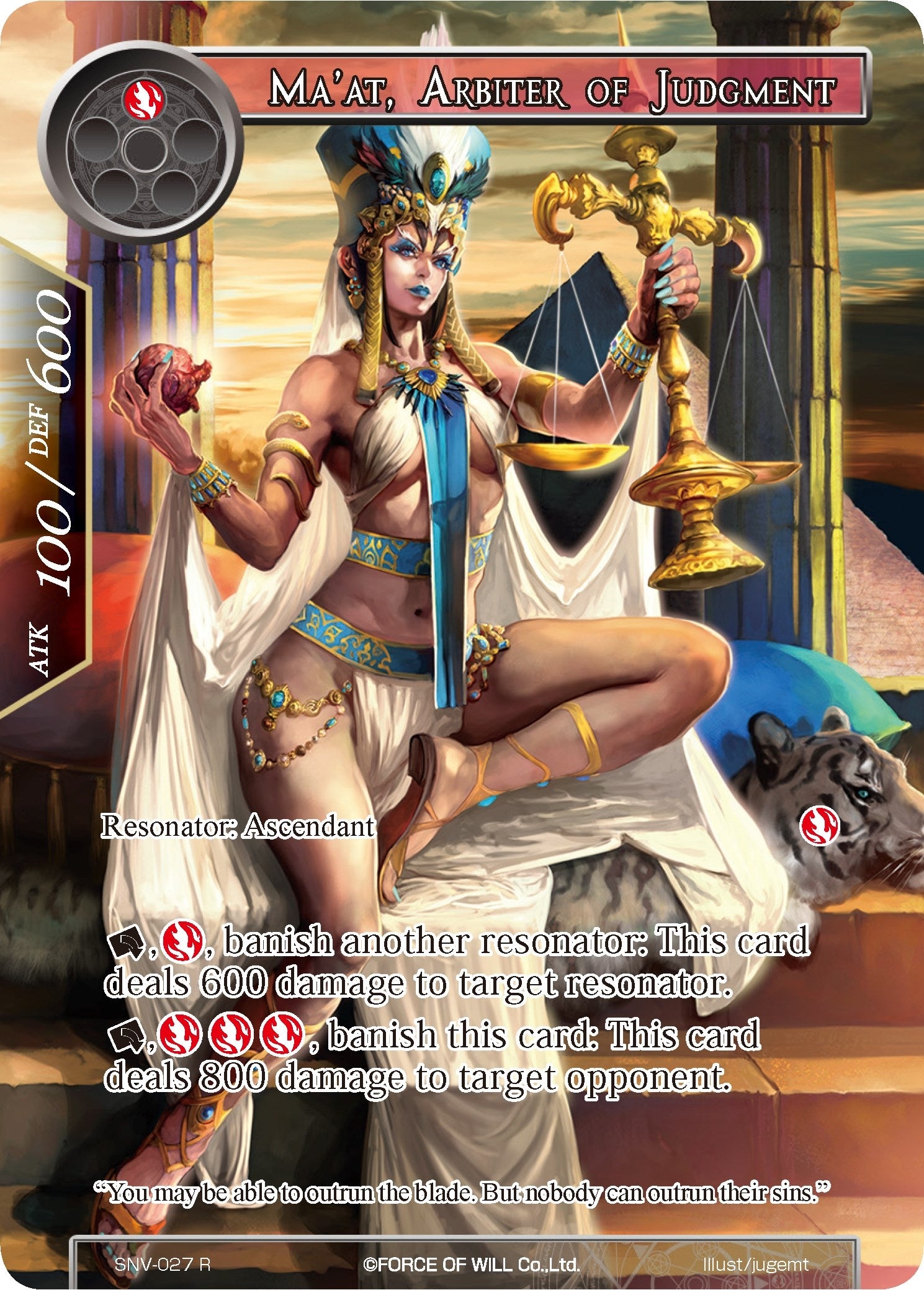 Ma’at Arbiter of Judgment (Full Art) (27) [SNV] - Force of Will Single