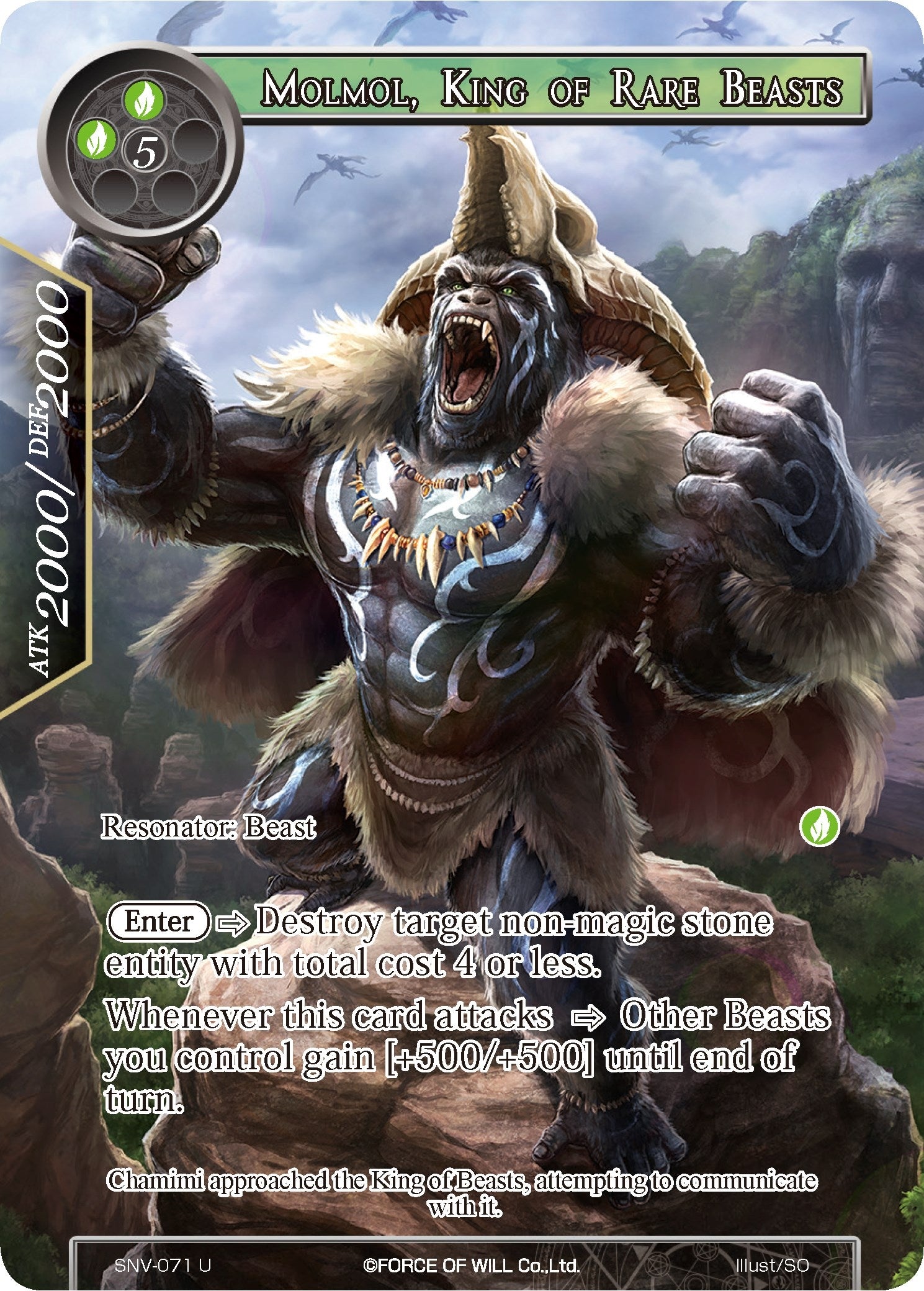 Molmol King of Rare Beasts (Full Art) (71) [SNV] - Force of Will Single