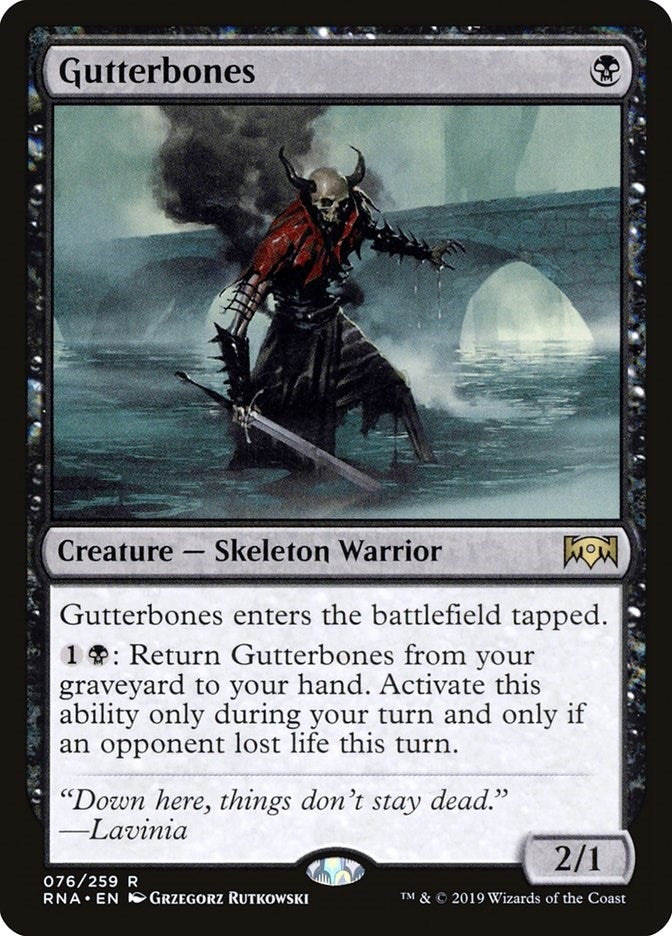 Gutterbones (76) [RNA] - MTG Single