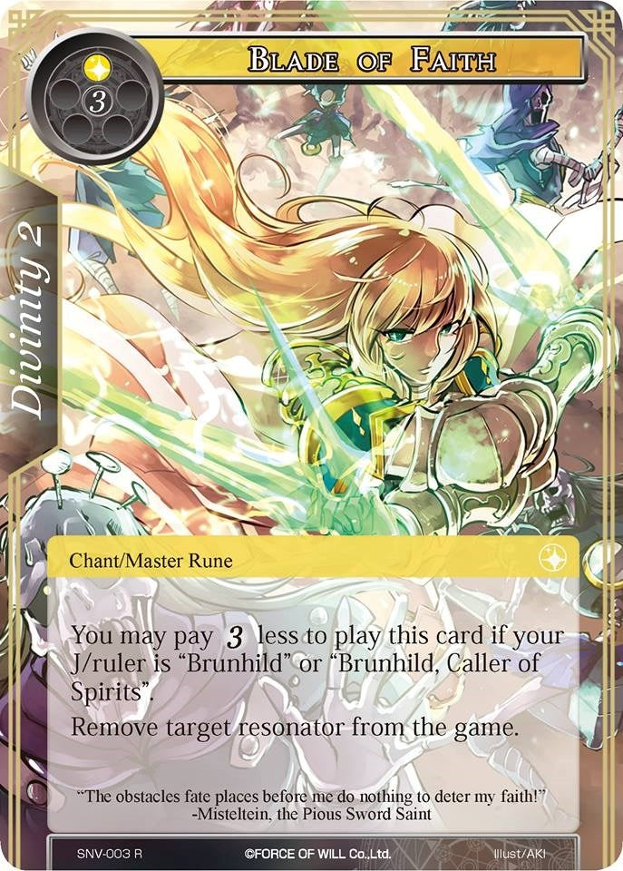 Blade of Faith (3) [SNV] - Force of Will Single