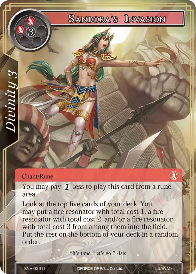 Sandora’s Invasion (33) [SNV] - Force of Will Single