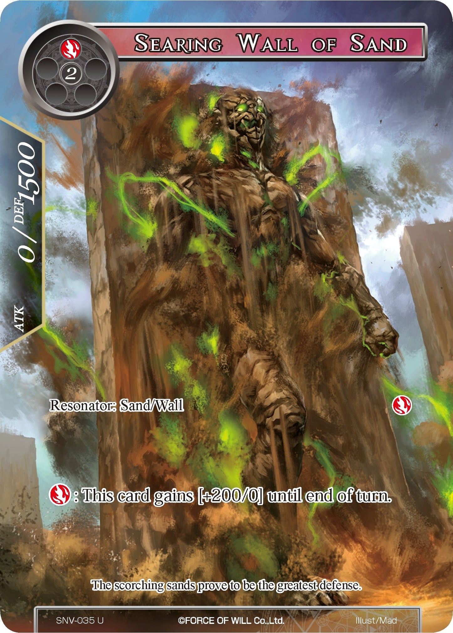 Searing Wall of Sand (Full Art) (35) [SNV] - Force of Will Single