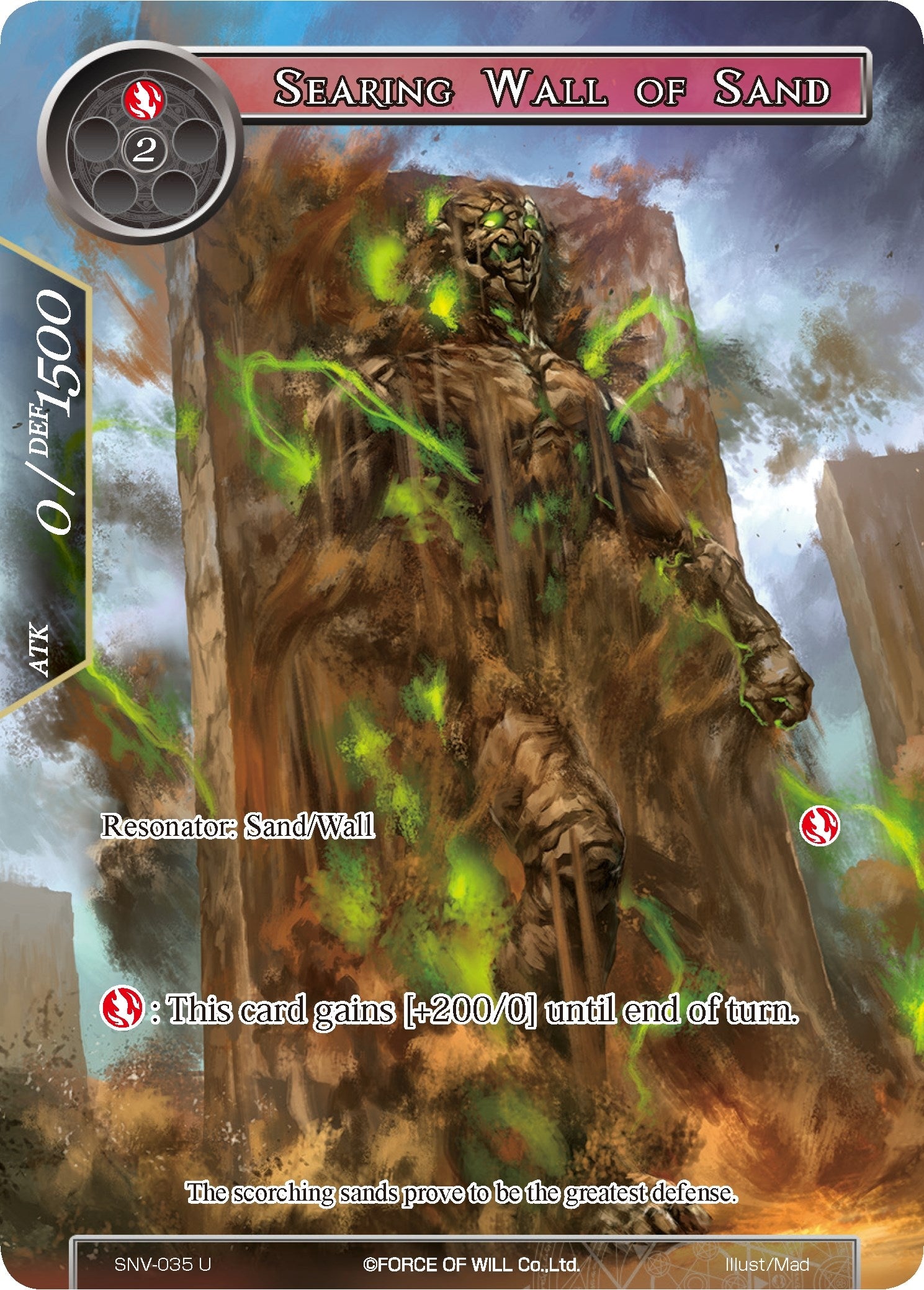 Searing Wall of Sand (Full Art) (35) [SNV] - Force of Will Single