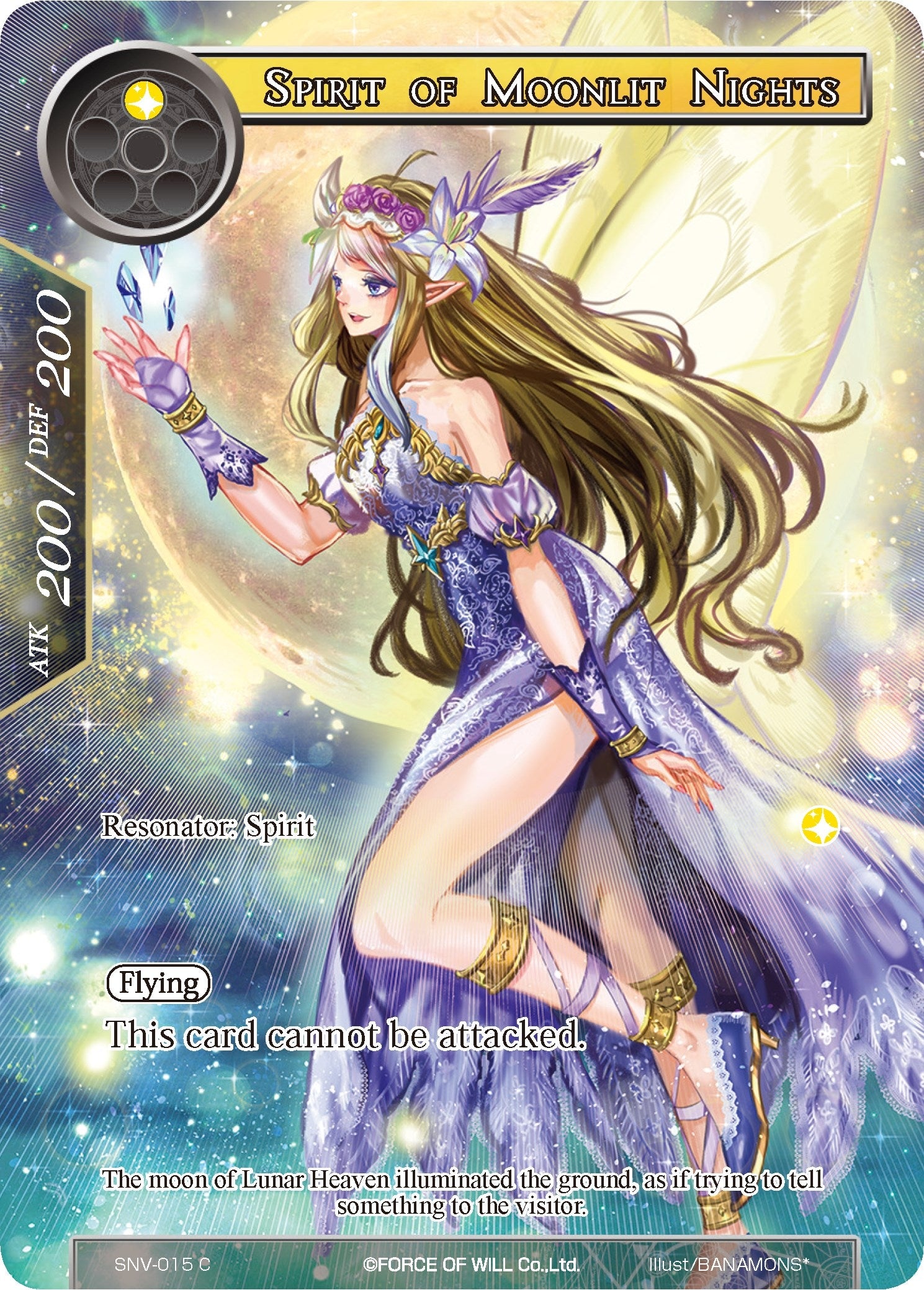Spirit of Moonlit Nights (Full Art) (15) [SNV] - Force of Will Single
