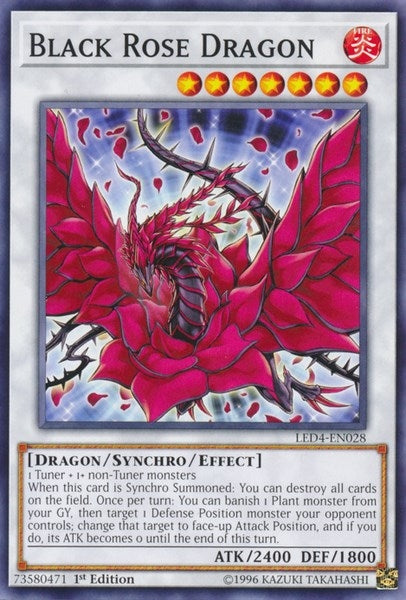 Black Rose Dragon (4028) (LED4) - YuGiOh Single