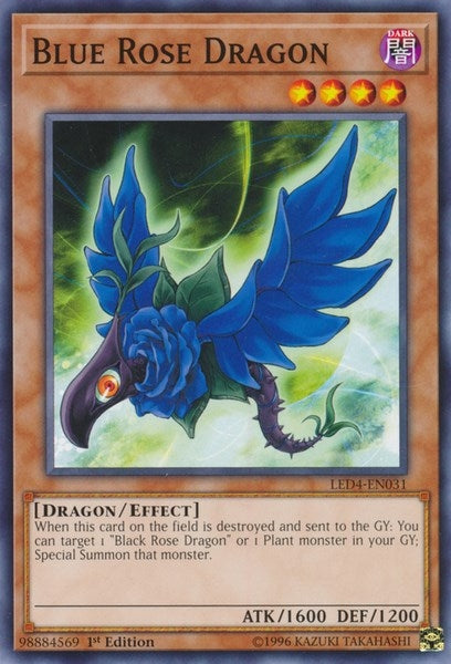 Blue Rose Dragon (4031) (LED4) - YuGiOh Single