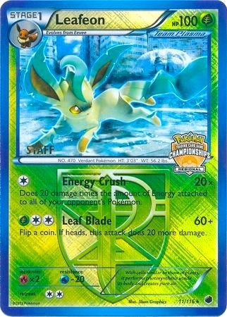 Image for Leafeon - 11/116 (Regional Championships) [Staff] (011/116) (League & Championship Cards) - Pokemon
