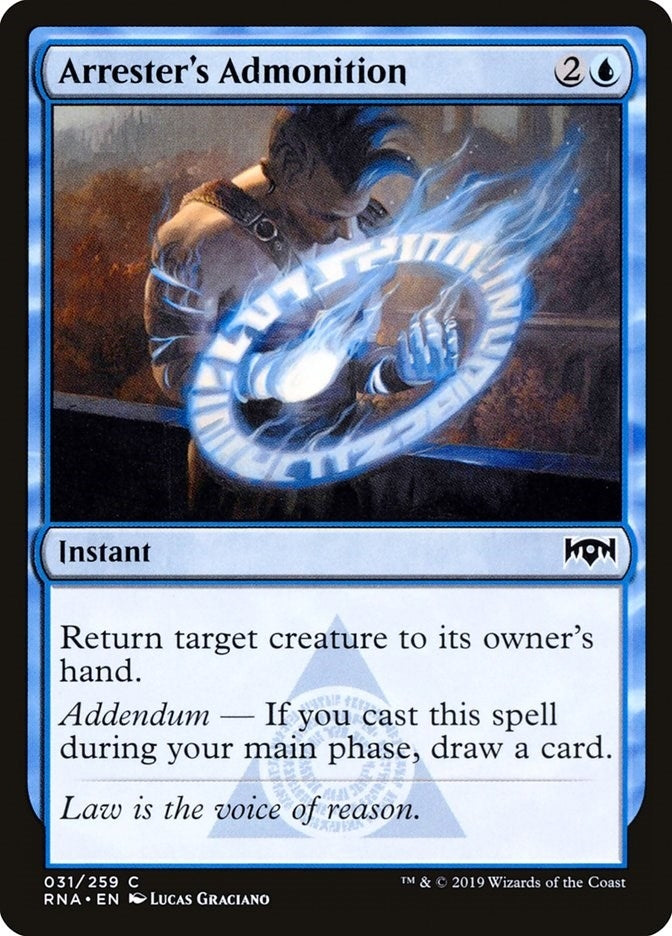 Arrester’s Admonition (31) [RNA] - MTG Single