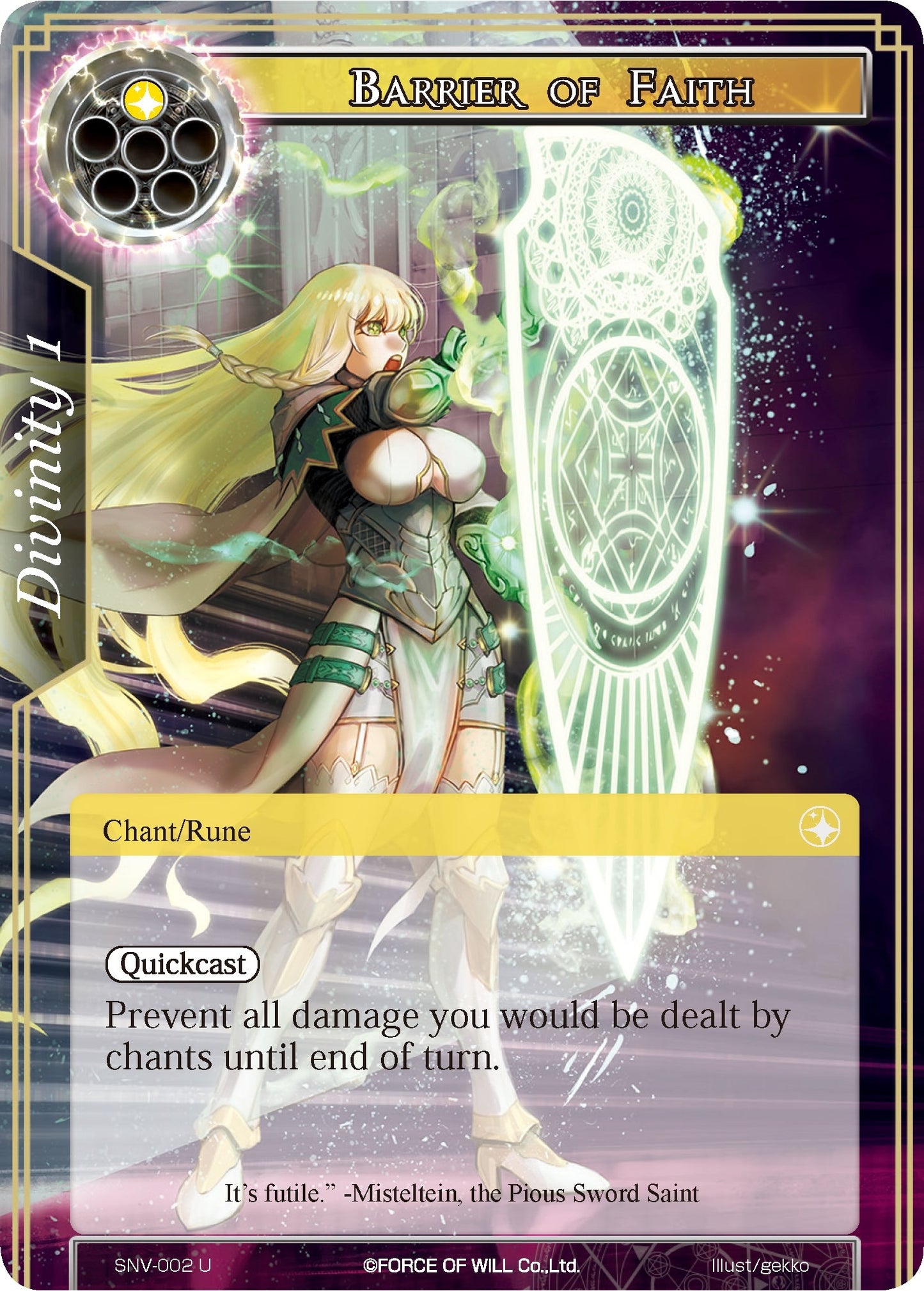 Barrier of Faith (2) [SNV] - Force of Will Single