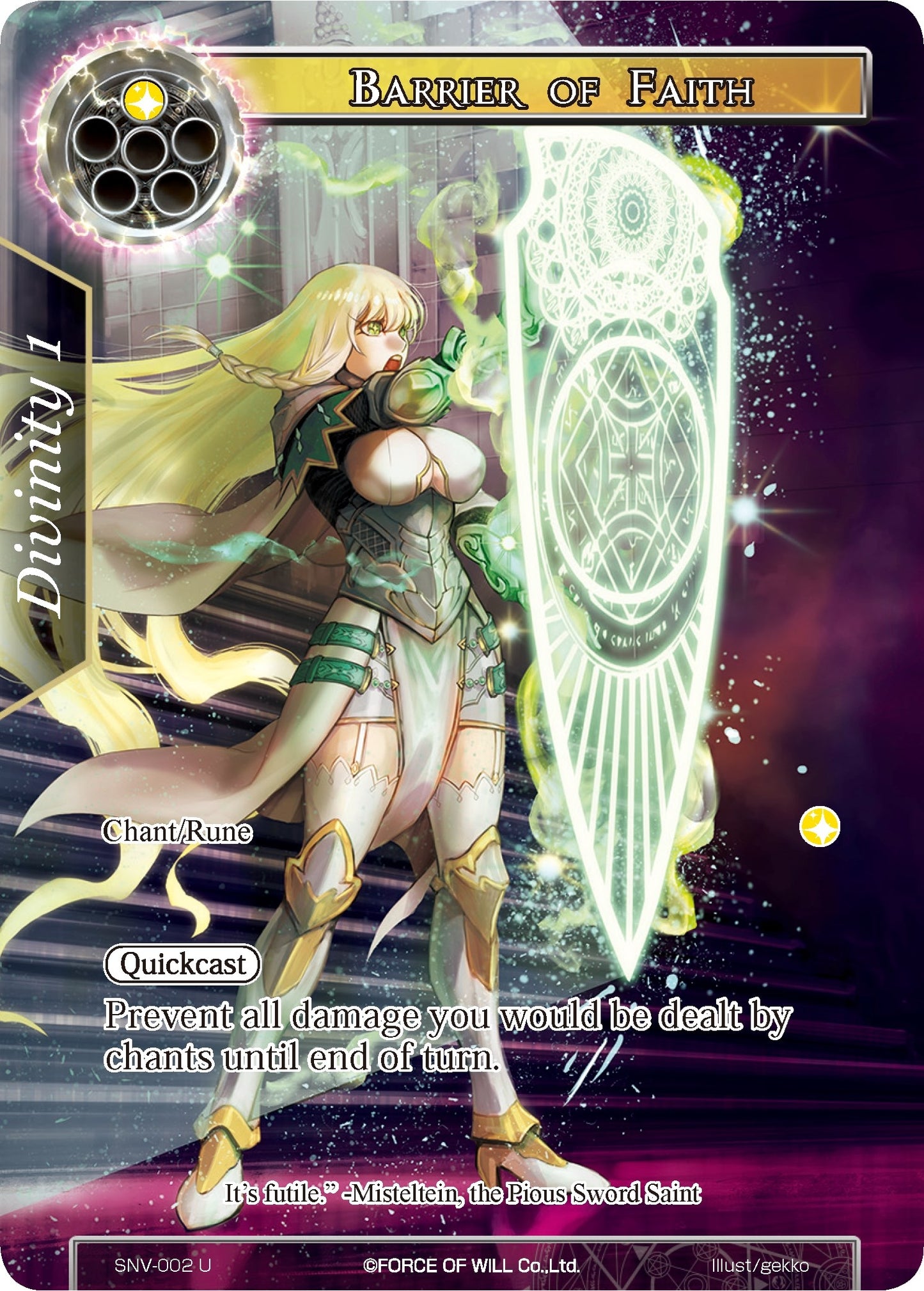 Barrier of Faith (Full Art) (2) [SNV] - Force of Will Single