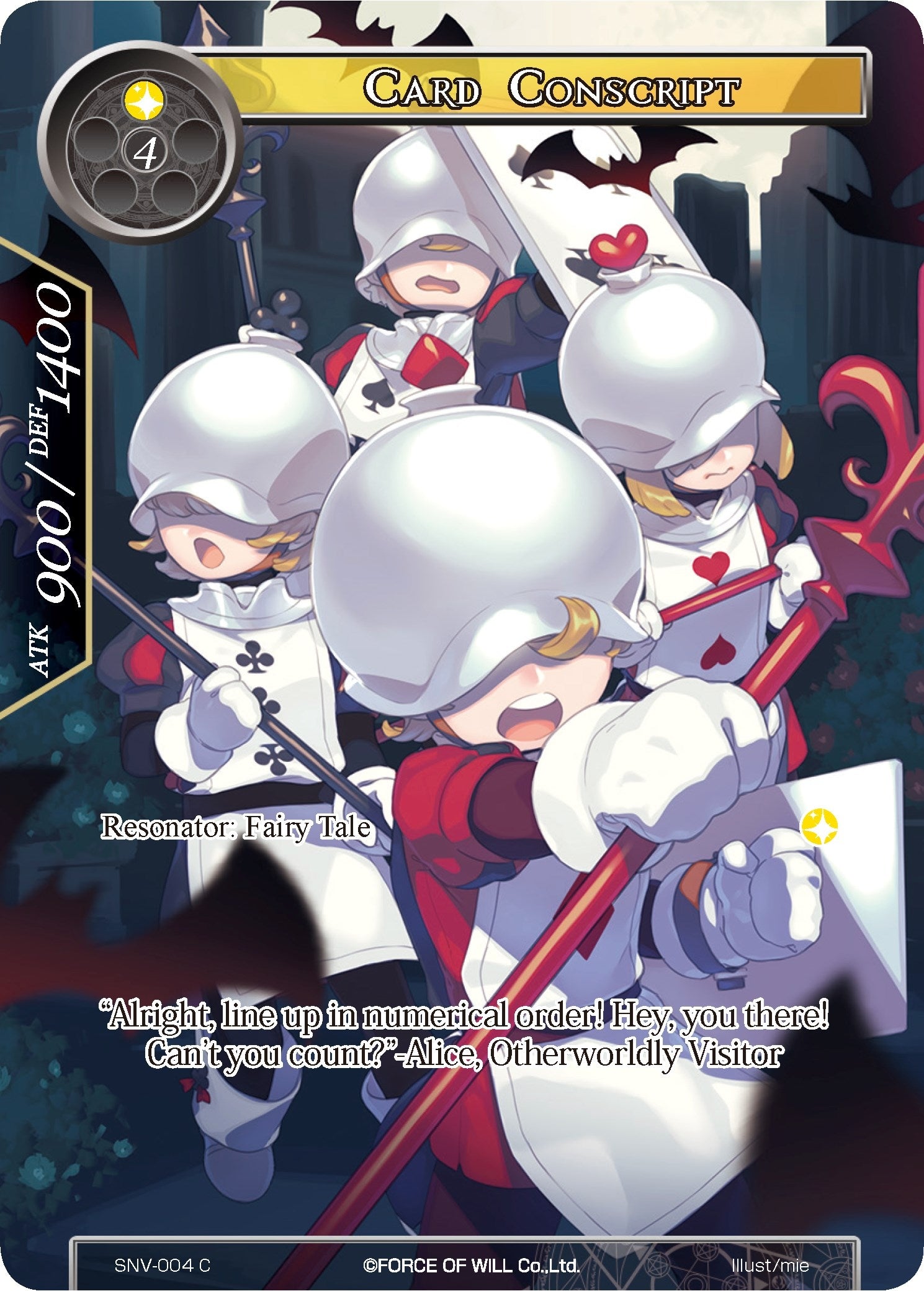 Card Conscript (Full Art) (4) [SNV] - Force of Will Single