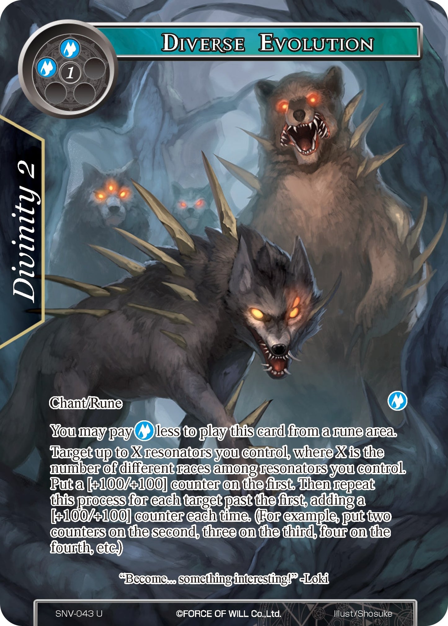 Diverse Evolution (Full Art) (43) [SNV] - Force of Will Single