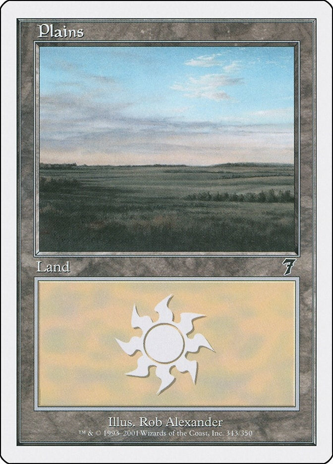 Plains (343) (343) [7ED] - MTG Single