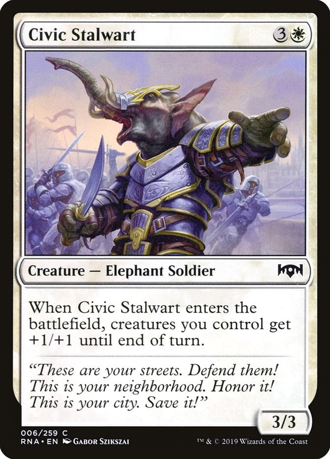 Civic Stalwart (6) [RNA] - MTG Single