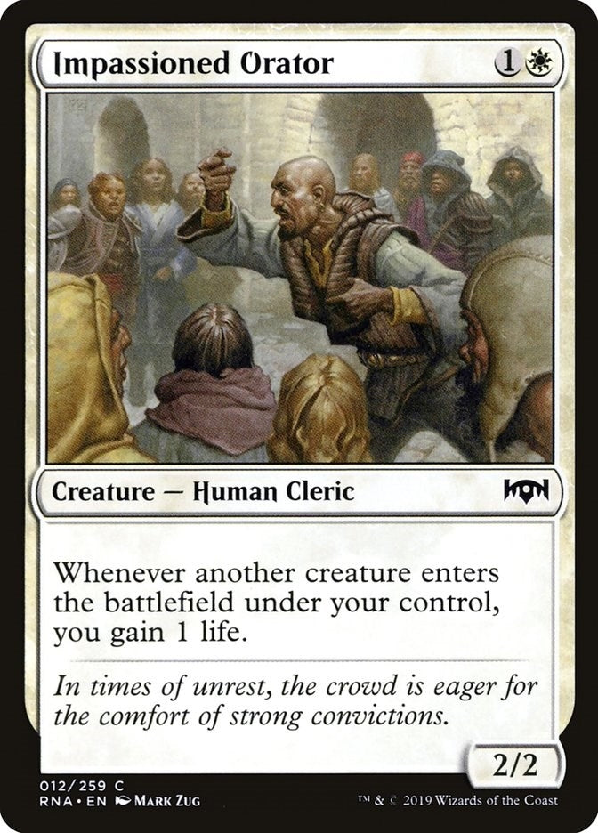 Impassioned Orator (12) [RNA] - MTG Single