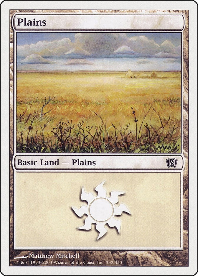 Plains (332) (332) [8ED] - MTG Single