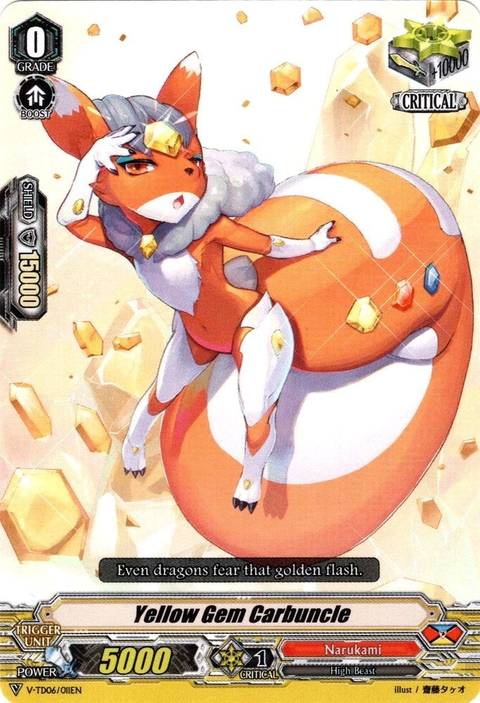 Yellow Gem Carbuncle (6011) [V-TD06] - Cardfight Vanguard Single