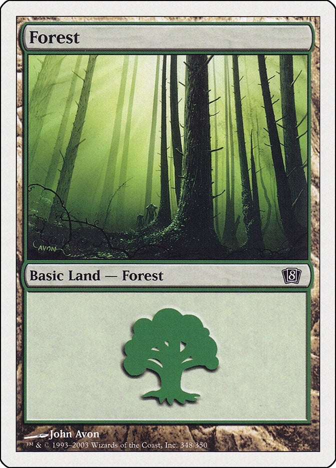 Forest (348) (348) [8ED] - MTG Single