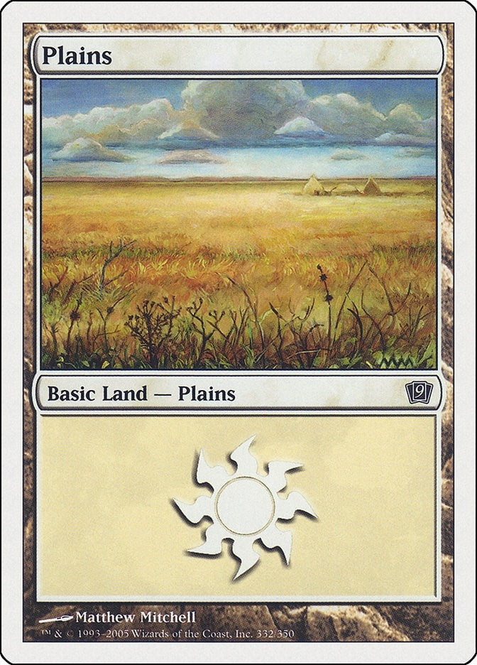 Plains (332) (332) [9ED] - MTG Single