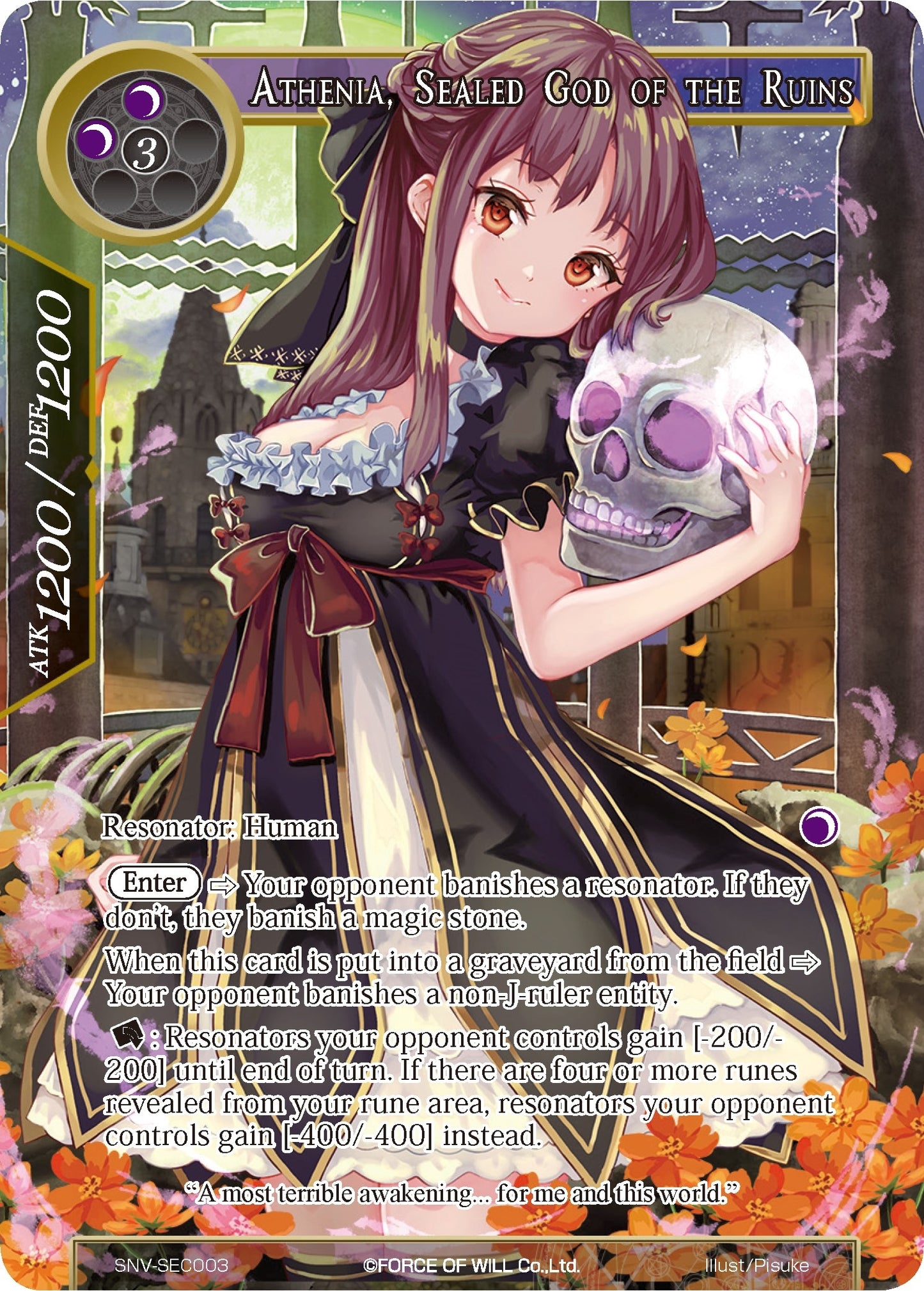 Athenia Sealed God of the Ruins (Secret) (3) [SNV] - Force of Will Single