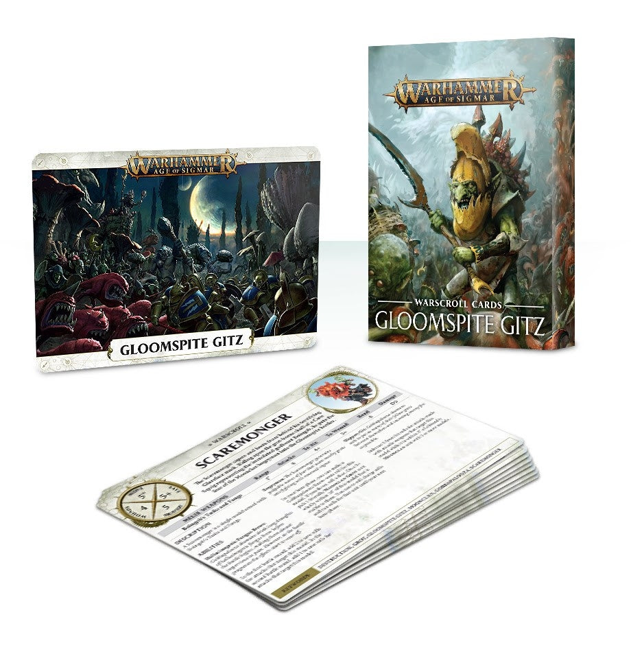 Warhammer: Age of Sigmar - Warscroll Cards: Gloomspite Gitz [ACCS] - Warhammer Game Accessories Sealed