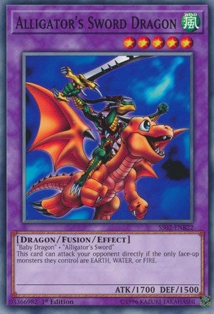 Alligator’s Sword Dragon (222) (SS02) - YuGiOh Single